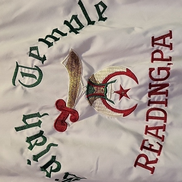 VINTAGE Set of 2  WHITE BOWLING BUTTON UP SHIRT Rajah Temple Reading Pa Concert - Picture 3 of 7